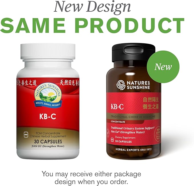 Nature's Sunshine KB-C Chinese TCM Concentrate 30 Capsules | Strengthens the Urinary System Supports the Structural System and May Help the Body Restore Energy