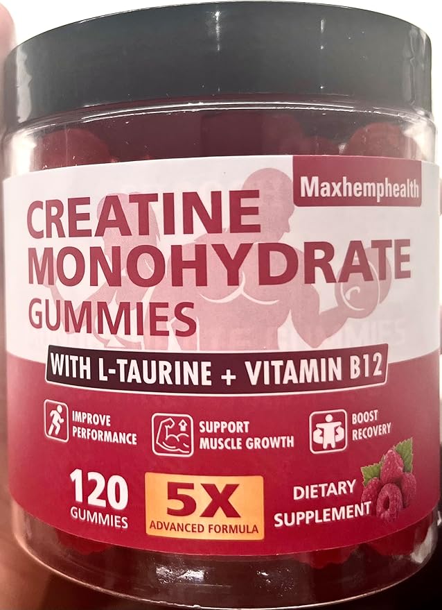 120 Count Raspberry Creatine Gummies