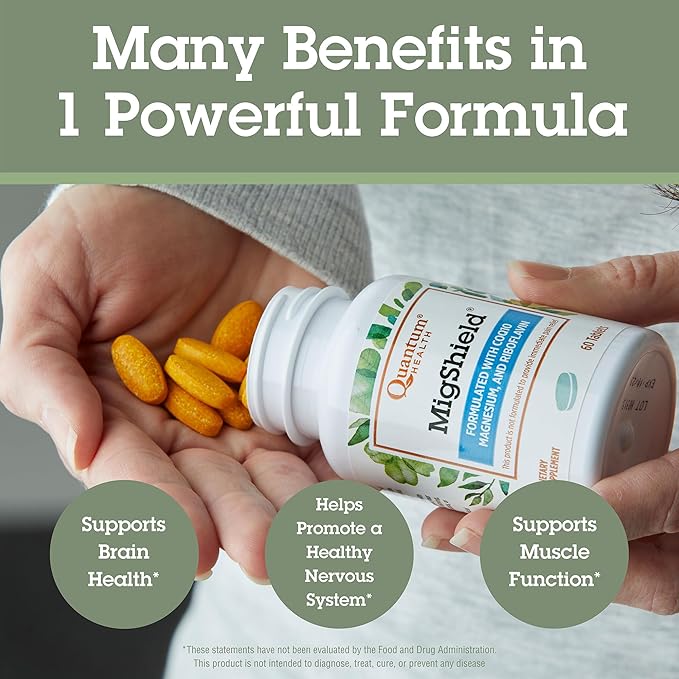 Quantum Health MigShield Magnesium Supplements with Riboflavin &amp CoQ10The Power of Magnesium in Easy-to-Take Tablets for Effective Results60 Tablets30-Day Supply(Pack of 2)