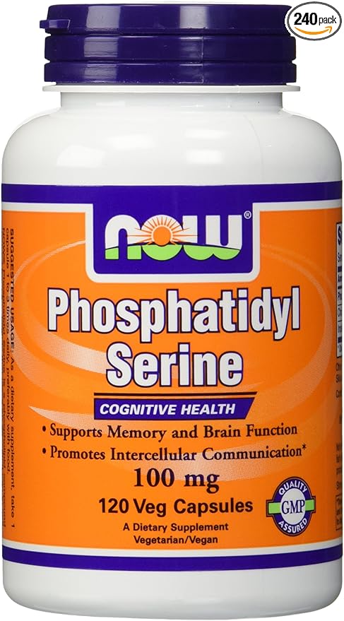 NOW Foods Phosphatidyl Serine 100mg(2 x 120) 240 Veg Capsules