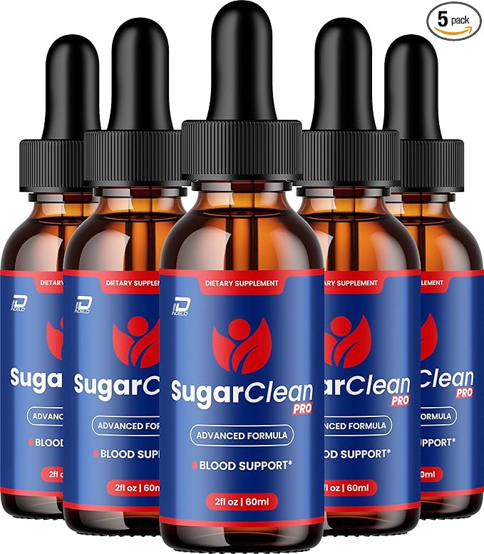 Sugar Clean Pro Healthy Formula – SugarClean Pro Liquid Drops Natural Health Support (5 Pack – 5 Month Supply)