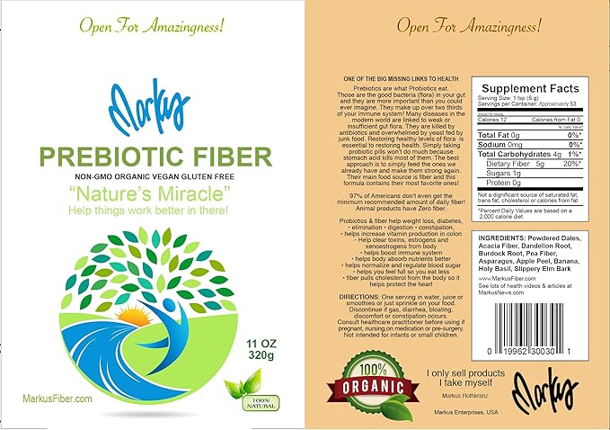 Wild Force Prebiotic Formula 11oz Bag - A Powerful Dietary Fiber for Reinforcing Gut Health and Immunity - 53 Servings