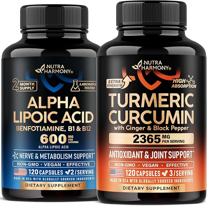 Alpha Lipoic Acid &amp Turmeric Curcumin Capsules