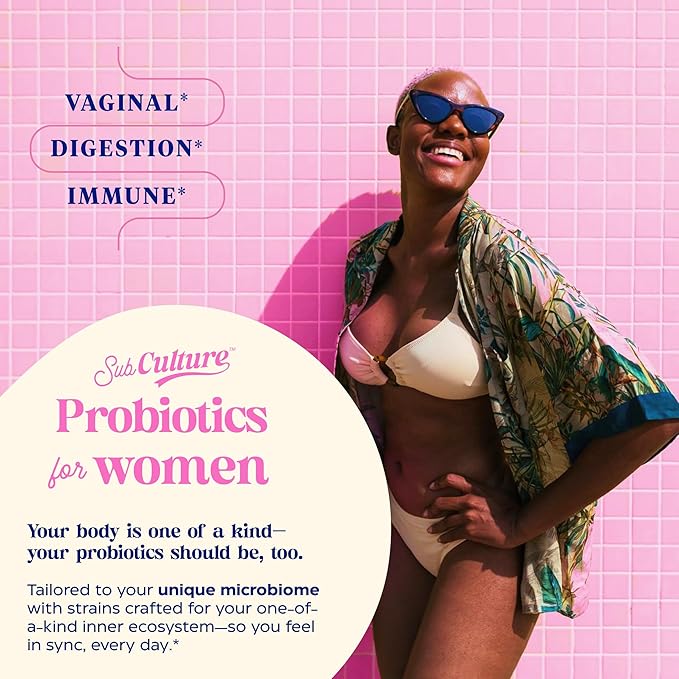 Enzymedica SubCulture Probiotics for Women 50 Billion CFU Vaginal &amp Urinary Health Immune and Digestive Support 30 Capsules Pack of 2