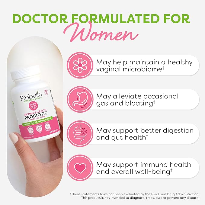 Probulin Women’s Probiotic + Colon Support Bundle – Daily Vaginal Digestive &amp Immune Health – 2-Pack 20 Billion CFU Vegan 60 Count Each