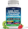 NEW AGE GABA 750mg 5 HTP 200mg L Tryptophan 500mg L Theanine 200mg Ashwagandha SAM-e L-Glycine - Vitamins for Women and Men with 5-HTP (5-Hydroxytryptophan) - 90 Count