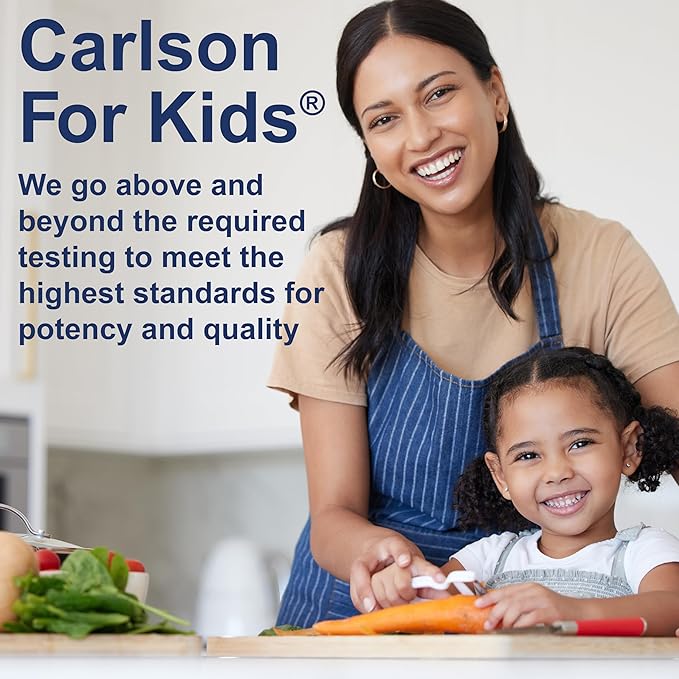 Carlson - Kid's Super Daily D3+K2 25 mcg (1000 IU) D3 &amp 22.5 mcg K2 Vitamin D Drops with Vitamin K2 Liquid Vitamins 1000 IU Vitamin D3 Heart &amp Bone Health 1-Year Supply Unflavored 360