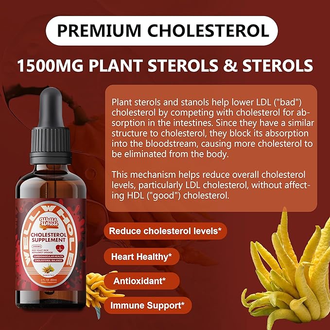 Well&ampWhole Grass Fed Beef Liver Gummies and Cholesterol Support Liquid Drops