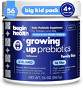 Begin Health Growing Up Prebiotics for Kids | Daily Prebiotic Fiber Supplement with 2'-FL HMO | Supports Regularity &amp Gut Health | Unflavored Powder | Ages 1+ | 56 Servings
