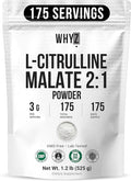 L-Citrulline Malate 2 : 1 Powder Unflavored L Citrulline Malate Nitrate-Rich Dissolves Easily Pure Amino Acid Citrulline Supplement Supports Endurance &amp Strength Vegan Friendly Daily Use 1.2 lb(5