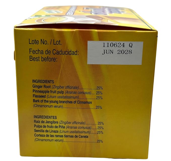 Quita Lonja Tea (2-pack) Jegibre + Piña 30 Bags (Accion Xtreme) BAJA PANZA