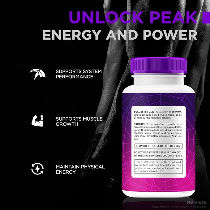 NutraRize (2 Pack) Spider-Sense Pills Official Spider Sense for Men with Premium Ingredients to Help Fuel Energy Stamina &amp Confidence Natural SpiderSense Male Formula Review (120 Capsules)