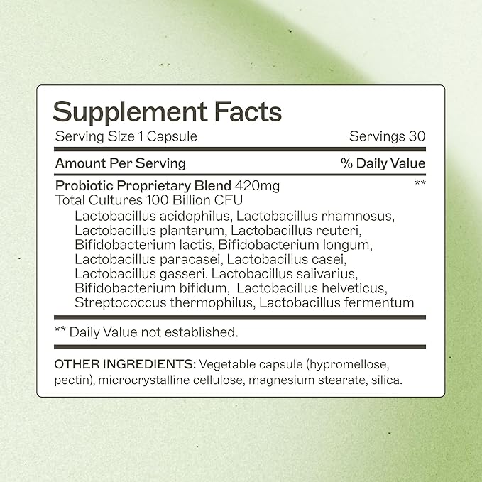 Amy Myers MD Probiotic 100 Billion - Healthy Gut &amp Immune System Support - Digestive Health Supplement for Gut Microbiome Support - Probiotics for Men &amp Women - 30 Capsules (30 Servings)