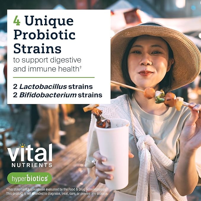 Hyperbiotics Vital Nutrients Pro Kids Probiotic | Allergen-Free Toddler Probiotics for Kids | Targeted Immune Gut and Digestive Health | Sugar-Free Orange Flavor | 60 Chewable Tablets