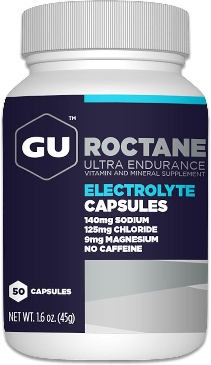 GU Energy Roctane Ultra Endurance Variety Pack Electrolyte Capsules and BCAA Branch Chain Amino Acid with Vitamin B Capsules 2 Bottles (110 Total)