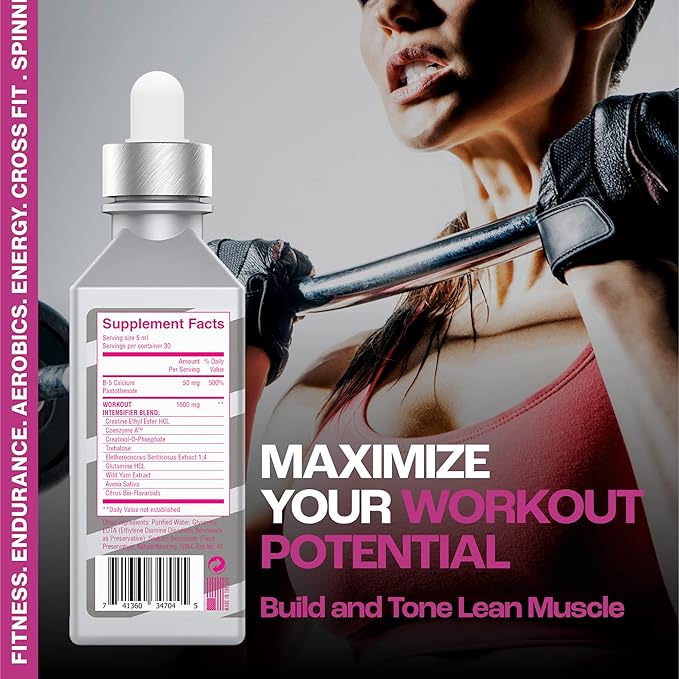 Women's pre-workout for muscle strength and energy. Get lean improve your fitness burn fat faster strengthen your core and increase your endurance. Get lean strong and slim. Strawberry