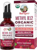 MARYRUTH'S Vitamin B12 Liquid Spray | Vegan Non-GMO Gluten-Free | USDA Organic Supplement | Energy &amp Nervous System Support | B12 Vitamins for Women &amp Men | 720 mcg | 1 Fl Oz