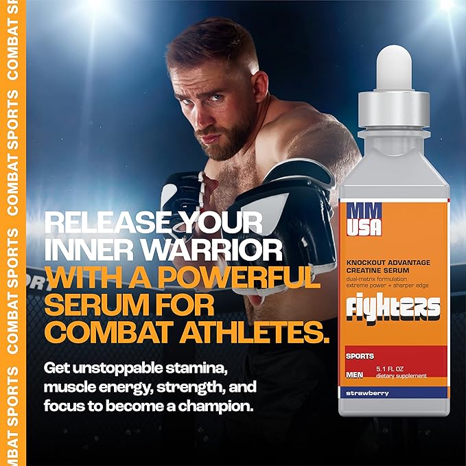 MMUSA Fighters Creatine Serum: Boost Strength Power &amp Energy for Boxing. Enhance Stamina &amp Muscle Build. Packed with MSM Amino Acids Vitamins &amp Glucosamine. Joint Protection. Grape 5.1