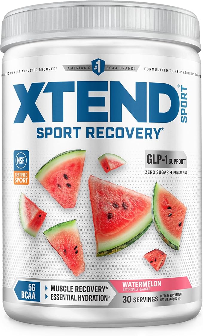 Xtend Sport BCAA Powder Watermelon - Electrolyte Powder for Recovery &amp Hydration with Amino Acids - 30 Servings