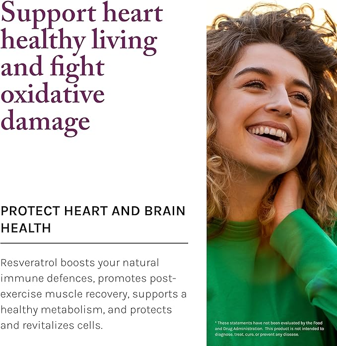 Reserveage Beauty Resveratrol 250 mg - Best Trans-Resveratrol - Vegan Antioxidant Supplement for Cellular &amp Heart Health - Aids Healthy Aging &amp Immune Health - 120 Capsules