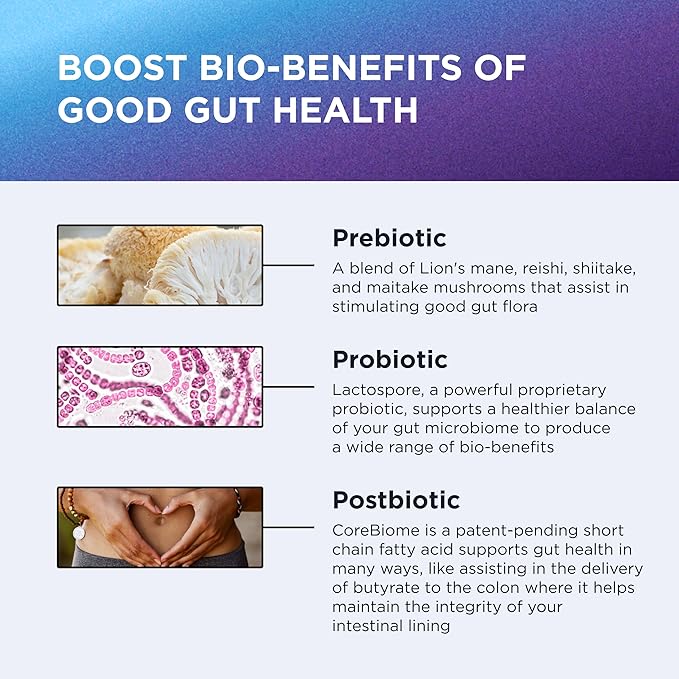 DR. EMIL NUTRITION Women &amp Men Total Gut Health Complex | Prebiotic + Probiotic + Postbiotic Gut Health Supplements | Probiotics Digestive Health &amp Gut Health | 60 Capsules