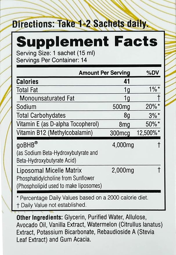 LET GO Ketones Supplement for Energy &amp Focus | goBHB Ketone Caffeine-Free | Keto Electrolytes [14 Pack] Sour Watermelon