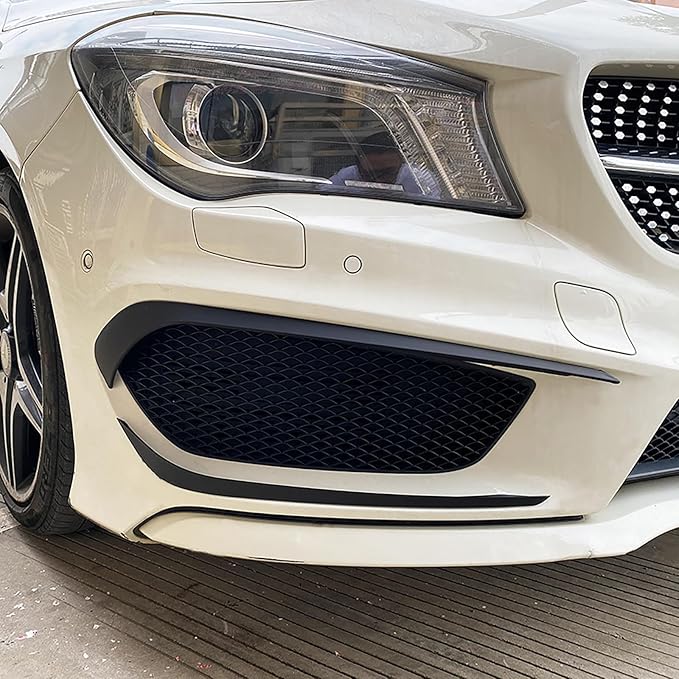 Compatible with Mercedes-Benz CLA-Class C117 CLA200 260 CLA45 AMG 2013-2015 Front Bumper Spoiler Splitter Air Intake Grille Trim Cover