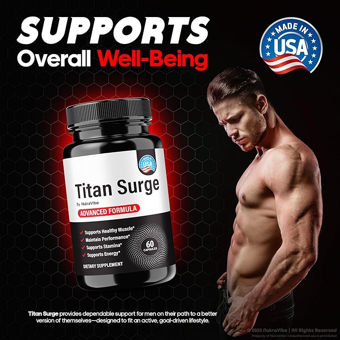 (2 Pack) Titan Surge – Men’s Protector Formula TitanSurge ME Caps for Peak Performance Nutrition &amp Pre Workout Support | Daily Health &amp Male Performance Blend Easy-to-Take Pills (120 Capsul