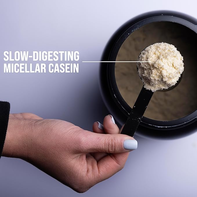 Rule 1 Proteins Casein Protein - 25g Protein and 11g EAAs Per Serving from Slow-Release Micellar Casein for Overnight Recovery and Sustained Delivery Between Meals (2 Pounds Vanilla Crème)