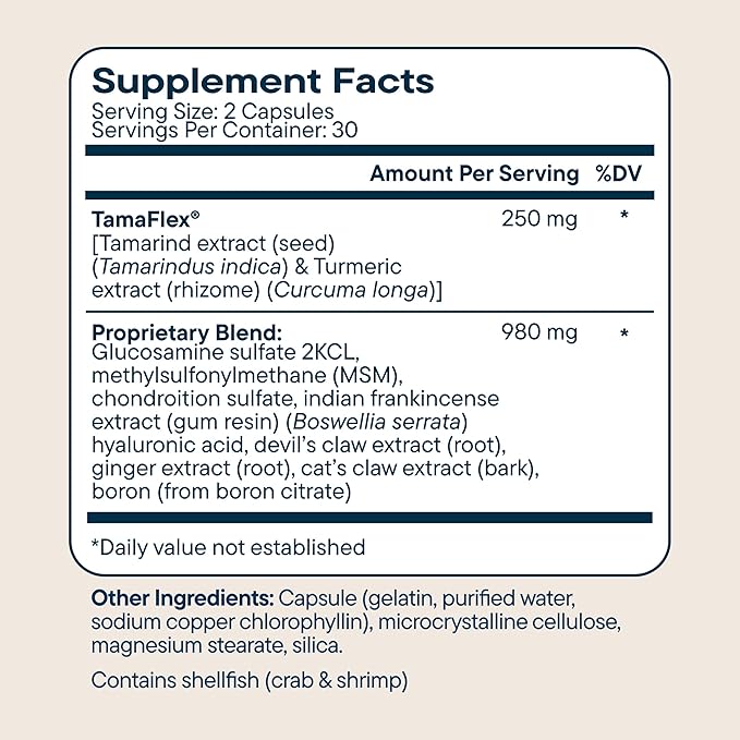 Santo Remedio Articulaciones Joint Health Support Supplement Promotes Joint Comfort Mobility &amp Function Clinically Proven TamaFlex™ Formula 60 Capsules per Jar (30 Servings) Pack of 3