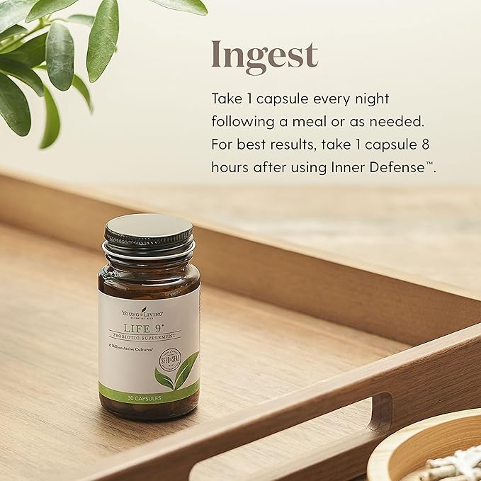 Young Living Life 9 Probiotic Capsules – Daily Digestive Support &amp Gut Health Supplement 9 Probiotic Strains 30 Count