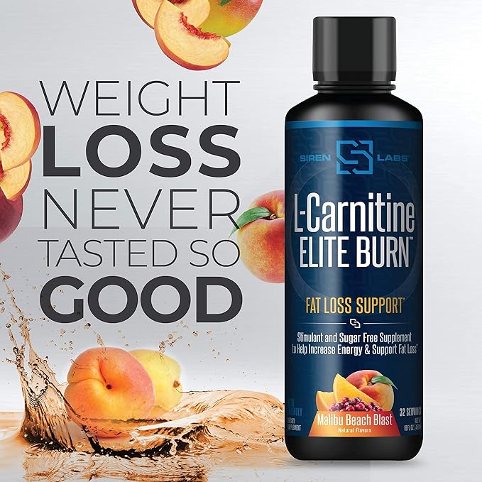 Censor NDS Nutrition Fat Loss-Body Toner with CLA (90 Softgels) &amp Siren Labs L-Carnitine Elite Burn Fat Loss Support Malibu Beach Blast 3000 mg (32 Servings)