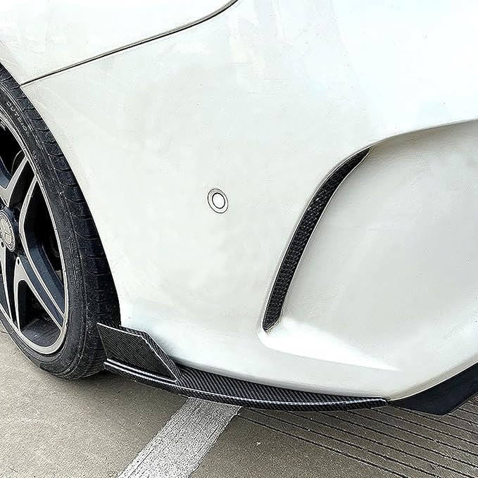2pcs Rear Bumper Spoiler Diffuser Splitter Diffusor Lip Compatible with Mercedes-Benz CLA-Class C117 CLA180 200 CLA45 AMG 2013-2019Carbon Fiber Look normal