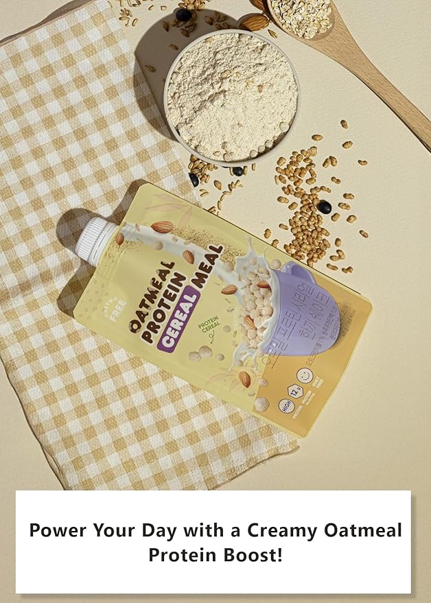 Korean Food Onetwofree Oatmeal Protein Cereal Meal(40g*5P) | Dietary Fiber Essential Amino Acids Vitamins | Low calories 12g Protein | Meal Replacement