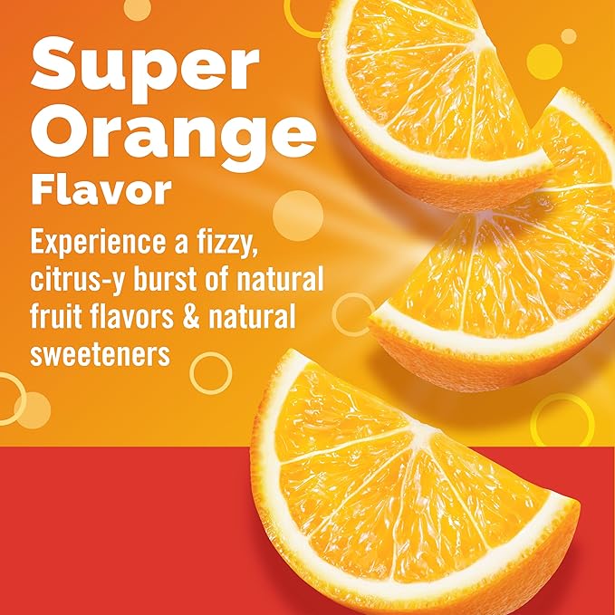 Emergen-C 1000mg Vitamin C Powder for Daily Immune Support Caffeine Free Vitamin C Supplements with Zinc and Manganese B Vitamins and Electrolytes Super Orange Flavor - 60 Count/2 Month Supply