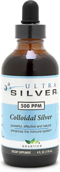 Ultra Silver® Colloidal Silver | 500 PPM 4 Oz (118mL) | Mineral Liquid Supplement | True Colloidal Silver - with Dropper