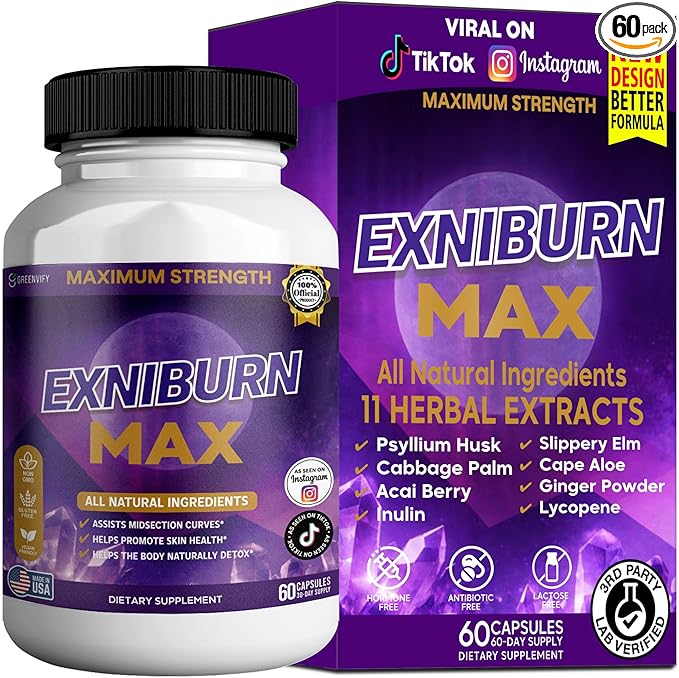 Exniburn Maximum Strength Dietary Supplement 60 Capsules 30-Day Supply (1)