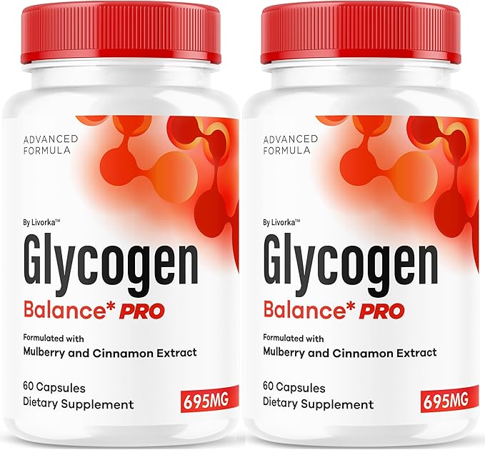 (2 Pack) Glycogen Balance Pro Capsules - Official GlycogenBalance Pro Advanced Supplement Support Pills - Maximum Strength All Natural Formula For Overall Health &amp Wellness 120 Capsules For 2 Mo