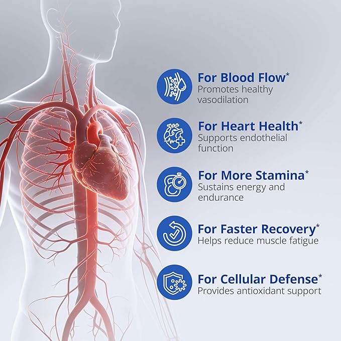 Nitric Oxide Supplements for Men l Arginine Supplements 1550mg L-Citrulline -L-Arginine Supports Heart Health &amp Blood Flow &amp Circulation  Nitric Oxide Booster 90 Capsules.