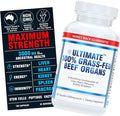 Ultimate 100% Grass Fed Beef Organs Supplement Supports Energy &amp Whole Body Wellness* with a Complex of Desiccated Beef Liver Heart Kidney Pancreas &amp Spleen. Pesticide Free &amp Non-GMO 1