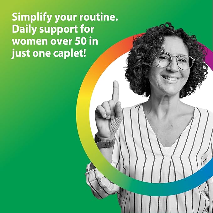 Rainbow Light Multivitamin for Women 50+ Vitamin C D &amp Zinc Probiotics Women’s One 50+ Multivitamin Provides High Potency Immune Support Non-GMO Vegetarian 150 Tablets