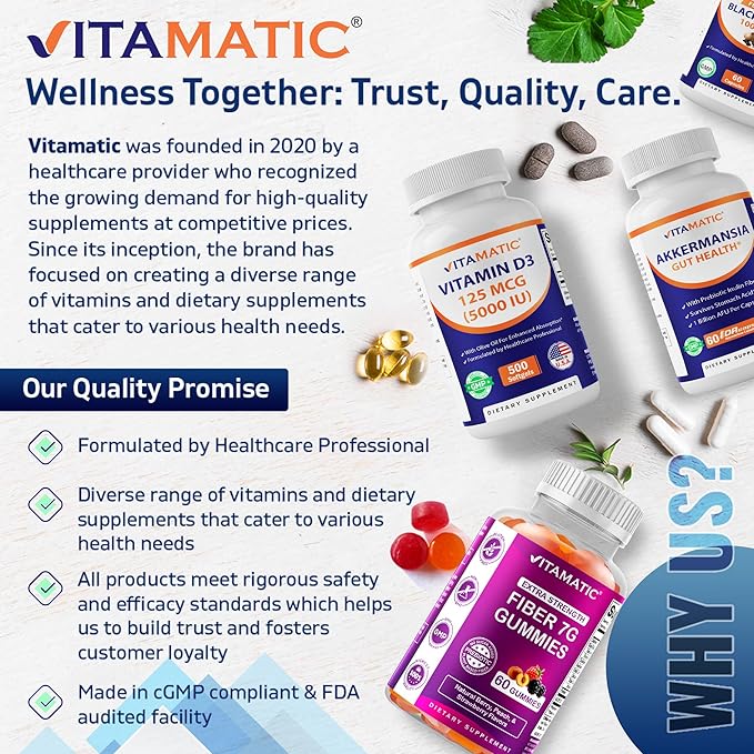 Vitamatic Serrapeptase 240000 SPU Servings 120 Delayed Released Capsules - Enteric Coated - Non-GMO- Made in the USA (120 Count (Pack of 2))