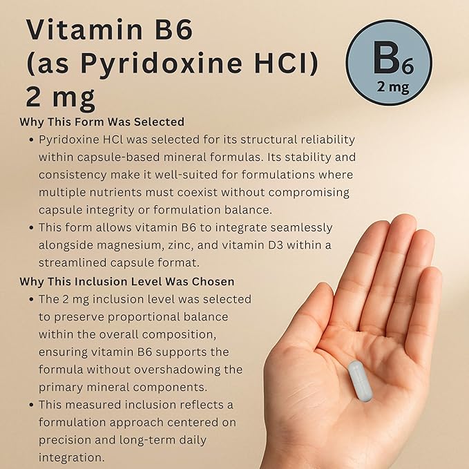 Magnesium Glycinate Complex 4-in-1 - Chelated Magnesium Bisglycinate (150 mg Elemental) with Zinc Picolinate Vitamin D3 &amp B6-120 Vegan Capsules Non-GMO - Men &amp Women