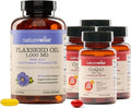 NatureWise [1] Flaxseed Oil 1000mg - Organic Cold Pressed - 120 Softgels[120-Day Supply] + (Pack of 4) CoQ10 100mg + Black Pepper High Absorption - 30 Softgels[30-Day Supply]