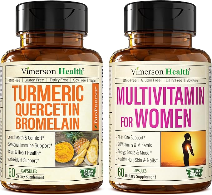 Quercetin with Bromelain &amp Turmeric Curcumin &amp Complete Multivitamin for Women