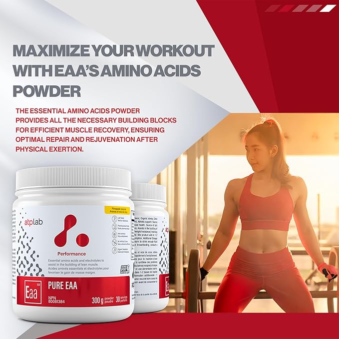ATP LAB - Pure EAA Powder 300g (Pineapple Coconut Flavour) - EAA Supplement - Essential Amino Acid Powder - Building Muscle Recovery