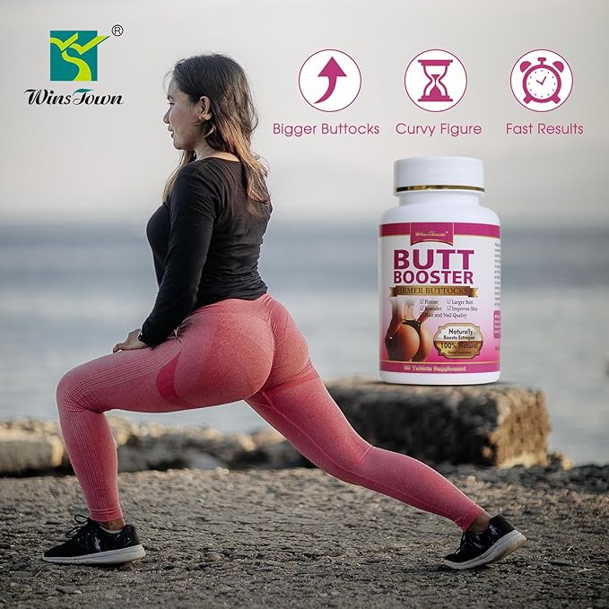 Butt Booster Pills Mention Buttocks Herbal Supplements Plump Hips Enhancement Firming and Seductive 60 Tablets