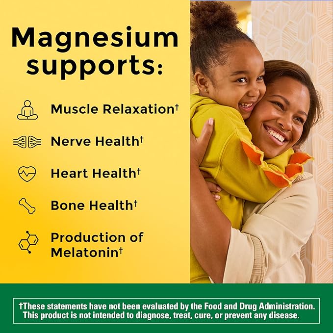 Nature Made High Absorption Magnesium Glycinate 300mg per 3 Capsules Magnesium Supplement for Muscle Heart Nerve and Bone Support 90 Magnesium Bisglycinate Capsules 30 Day Supply