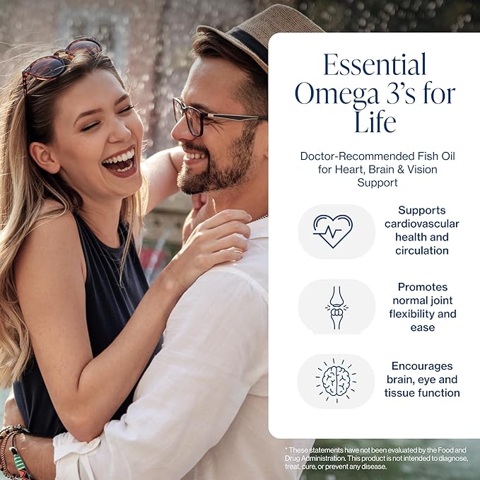 Pure Micronutrients - Omega 3 Fish Oil Supplement EPA/DHA Fatty Acids Burpless Fish Oil Supplements with Lemon - Heart Eye Brain &amp Immune Support - 90 Softgels