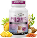 MoxyVites Spore Probiotic Complex - All In One Prebiotics and Probiotics for Digestive Health Postbiotic Digestive Enzymes Daily Supplement - Spore Based Probiotic for Women &amp Men